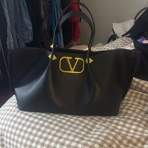 VALENTINO GENUINE CALFSKIN LEATHER TOTE